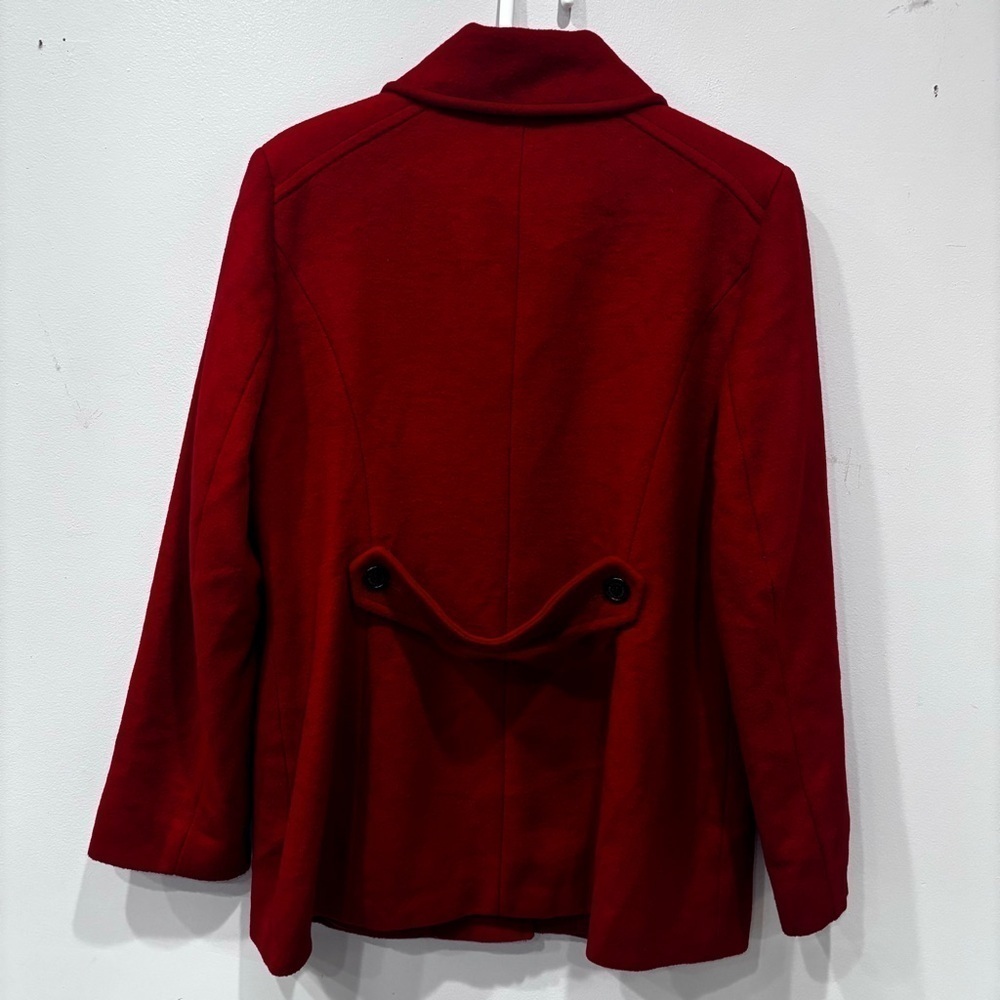Lauren Ralph Lauren Wool Blend Coat Jacket Red Women’s Size 12 - Picture 11 of 16